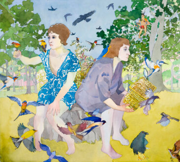 Birdsong. Watercolor, 31" x 28". 2010.