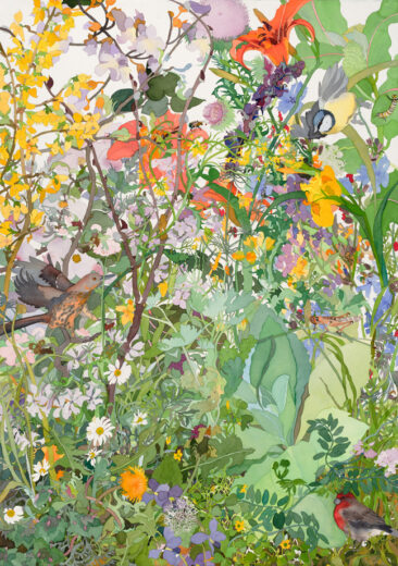 Spring Garden Street. Watercolor, 40" x 30". 2013.